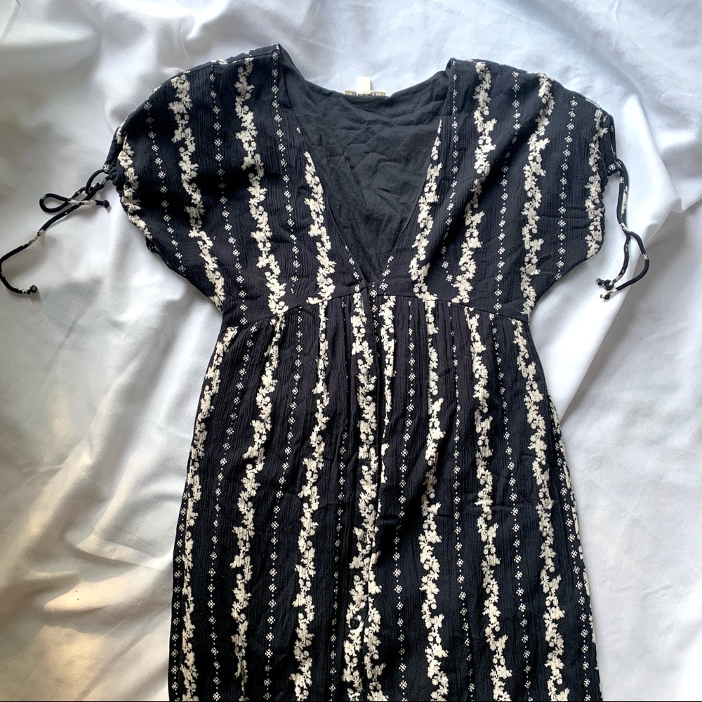 Deep V-Neck Boho Maxi Dress
